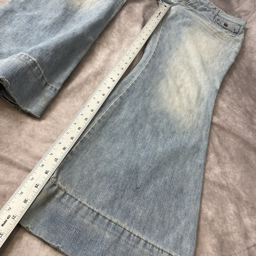AE Flare Jeans Womens 12 Distressed Y2K Stretch‎ Festival Grunge Vintage Style - Picture 10 of 12